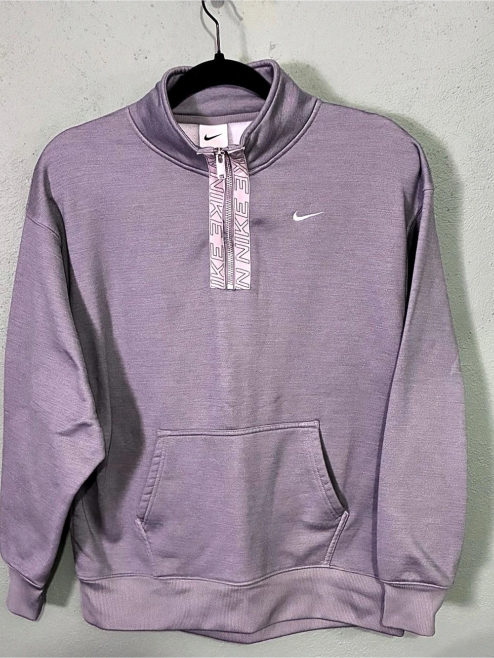 Nike Therma-FIT Oversized Half-Zip Top Purple Size Small